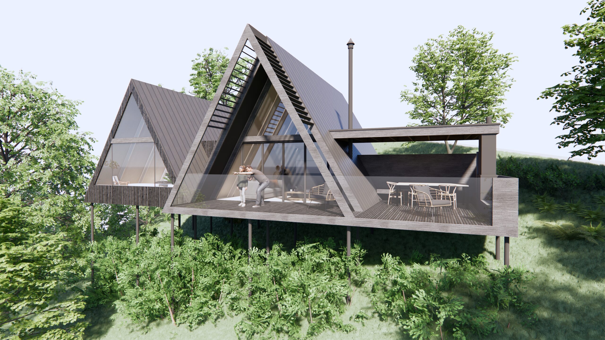 Eco-Tourism Development, Devon Farm - Peregrine Mears Architects